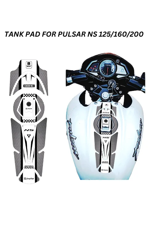 Full Tank Pad Compatible with Pulsar NS 125/160/200 | Pack Of 1